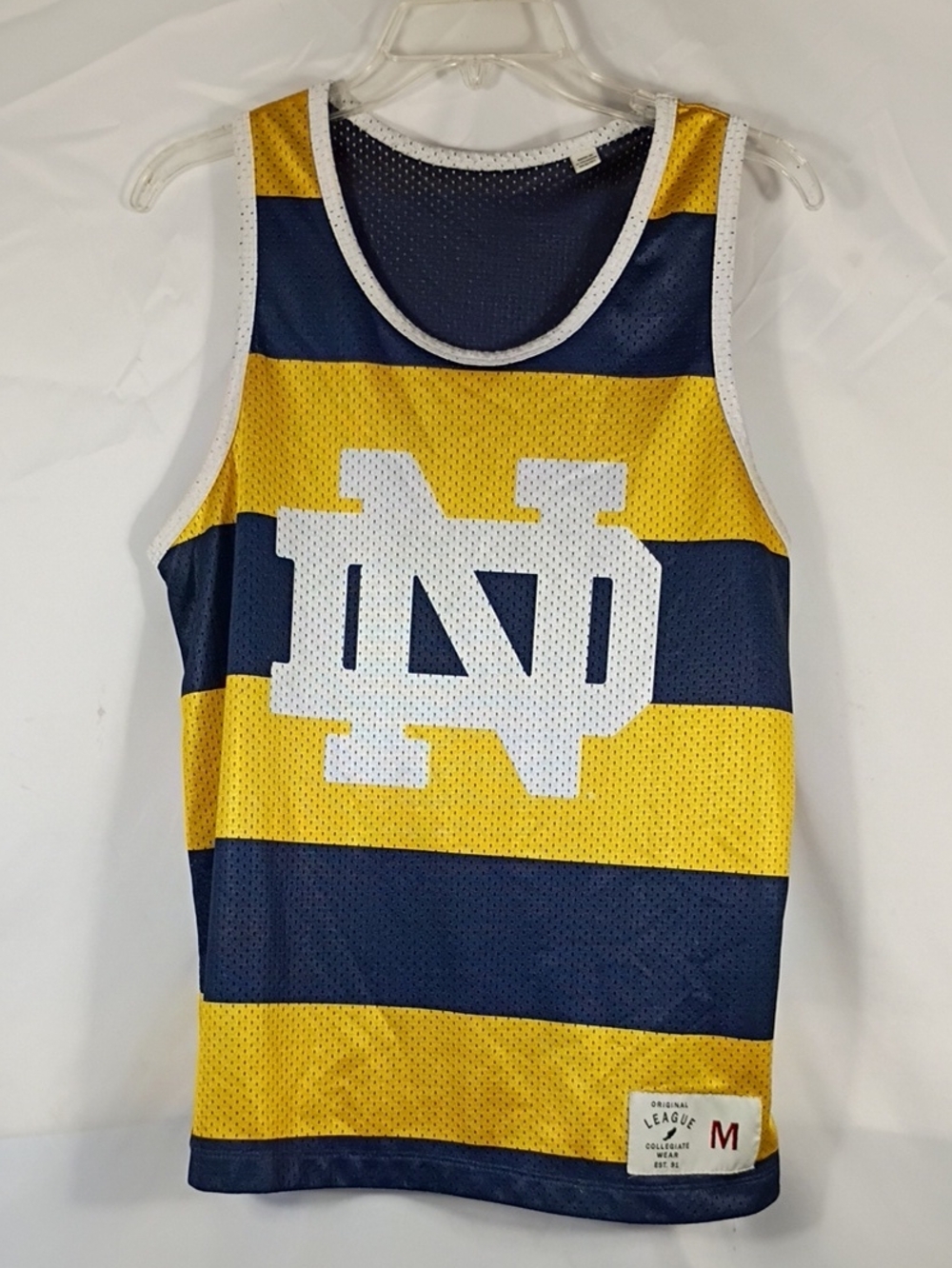 EUC Vintage Notre Dame ORIGINAL LEAGUE COLLEGIATE WEAR Jersey Mens Size Medium